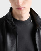 Logo Label Asphalt Gray Cotton T-shirt
