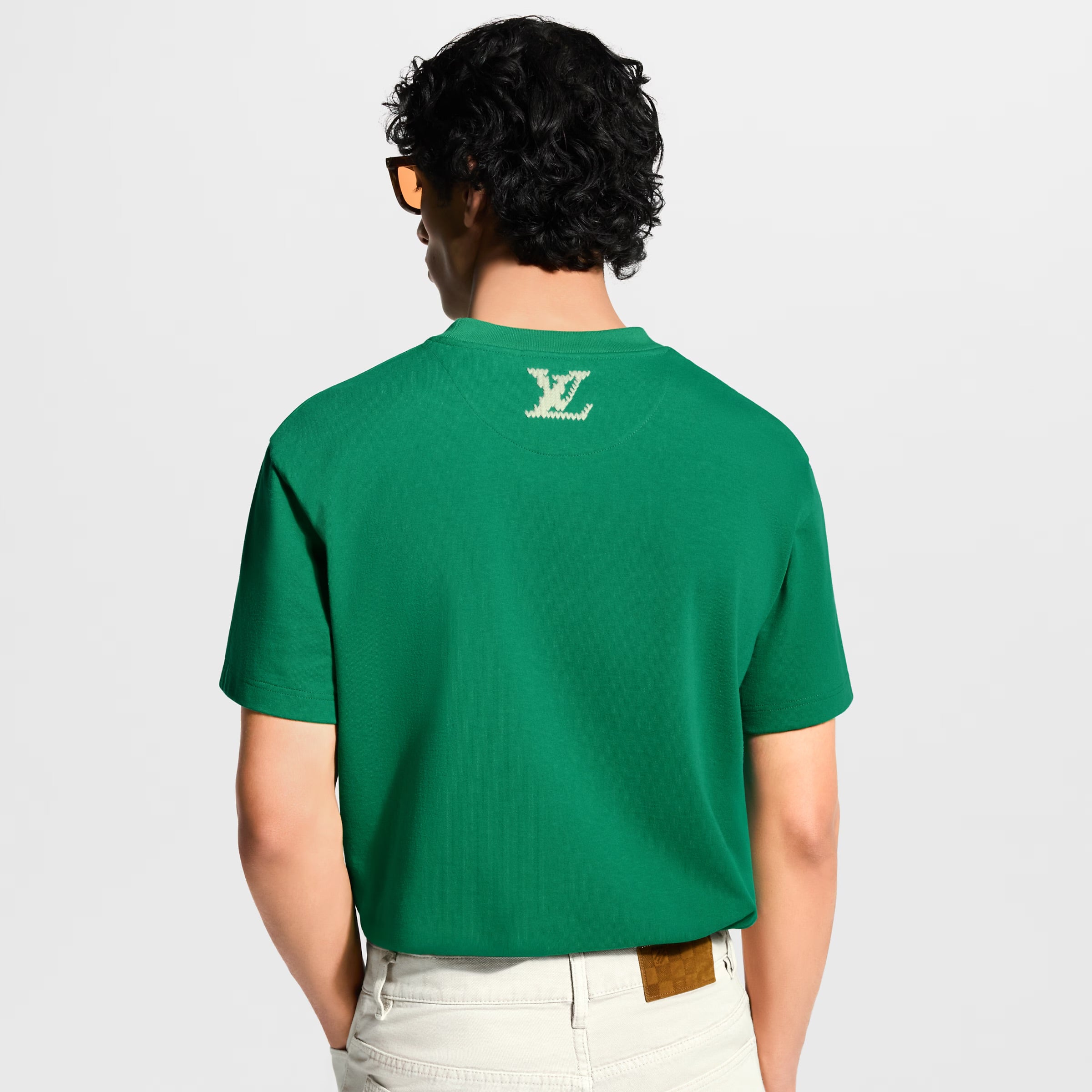 Embroidered Signature Green T-shirt