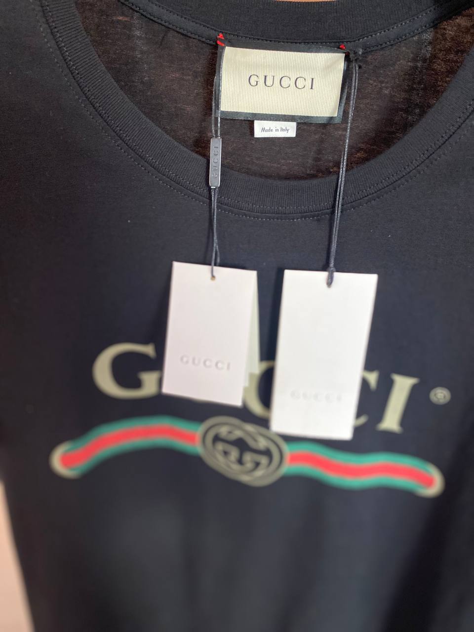 Tricou negru de bumbac, spălăcit