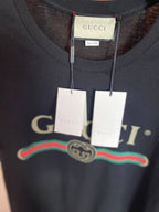 Tricou negru de bumbac, spălăcit