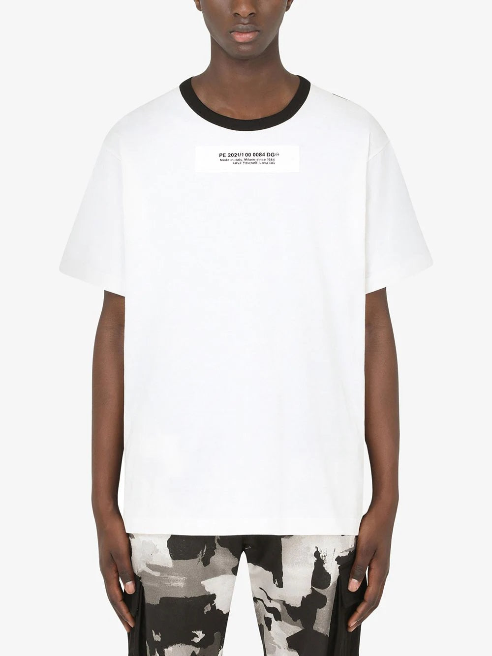 DG painted camouflage White T-shirt - Styledistrict