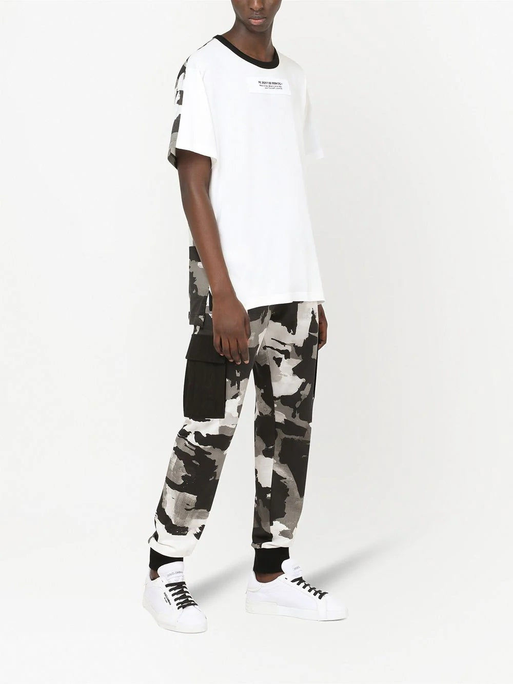 DG painted camouflage White T-shirt - Styledistrict