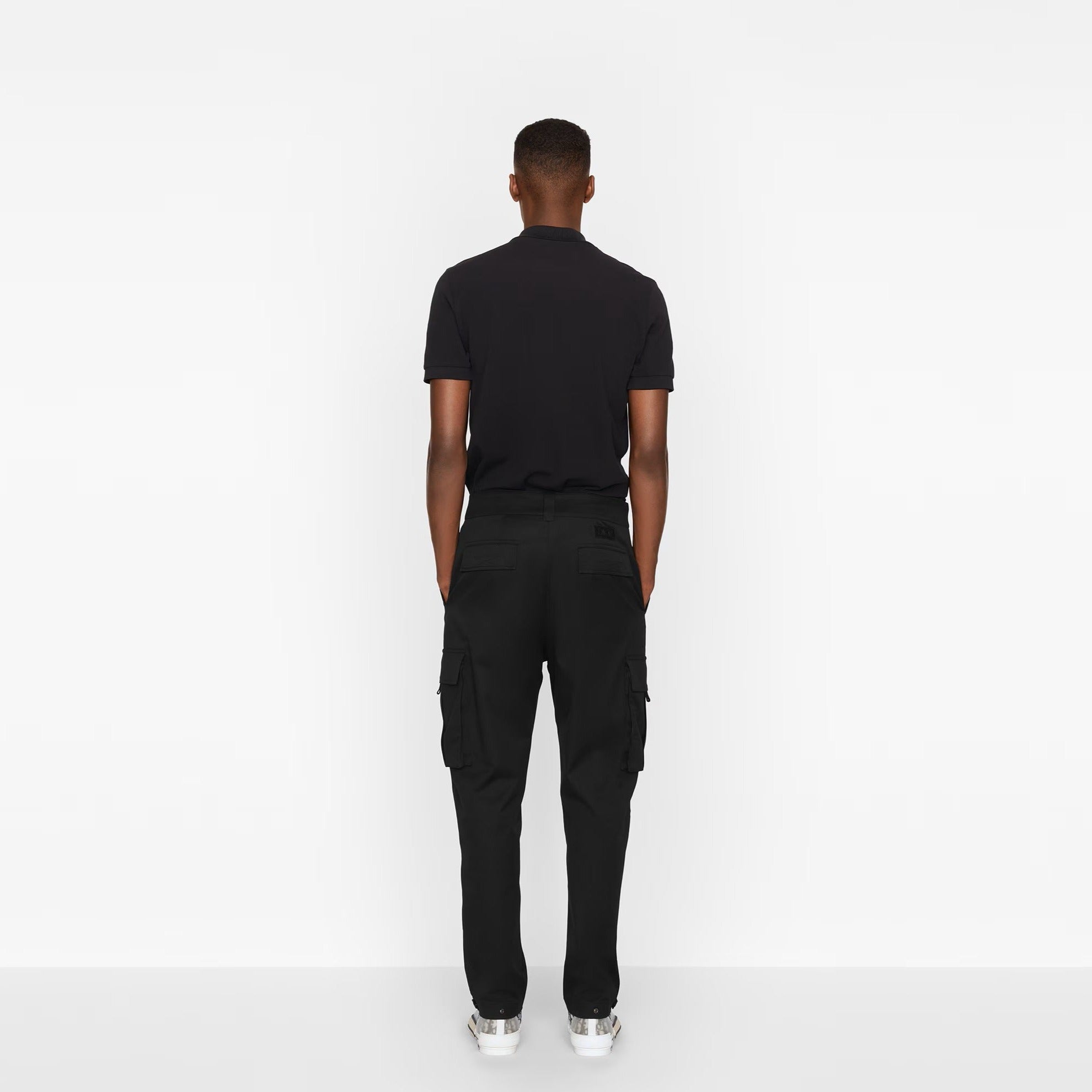 CĂMAȘĂ POLO NEAGRĂ BRODATĂ CU LOGO CD ICON