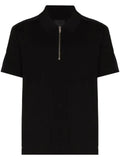 GVCH ZIPPED POLO SHIRT IN BLACK COTTON - Styledistrict