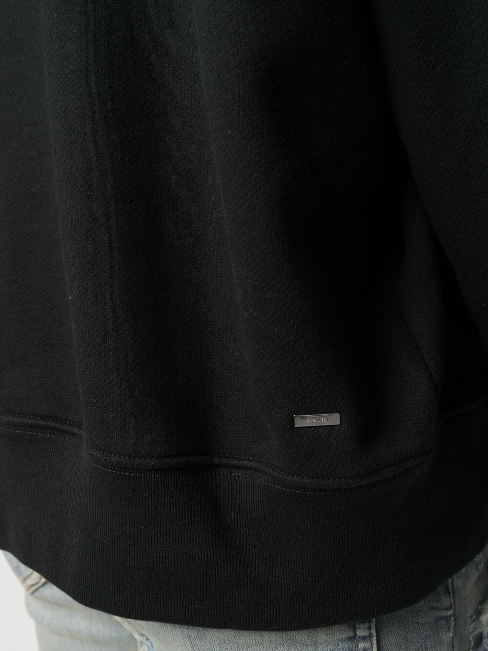 Bluză sport neagră din bumbac cu imprimeu tip bandană