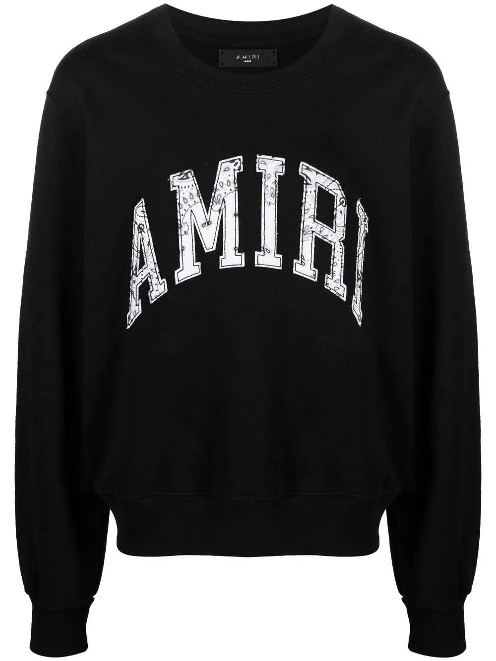 Bluză sport neagră din bumbac cu imprimeu tip bandană