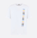 TRICOU ALB RELAXED FIT CU LOGO MULTIPLU