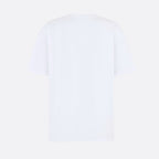 TRICOU ALB RELAXED FIT CU LOGO MULTIPLU