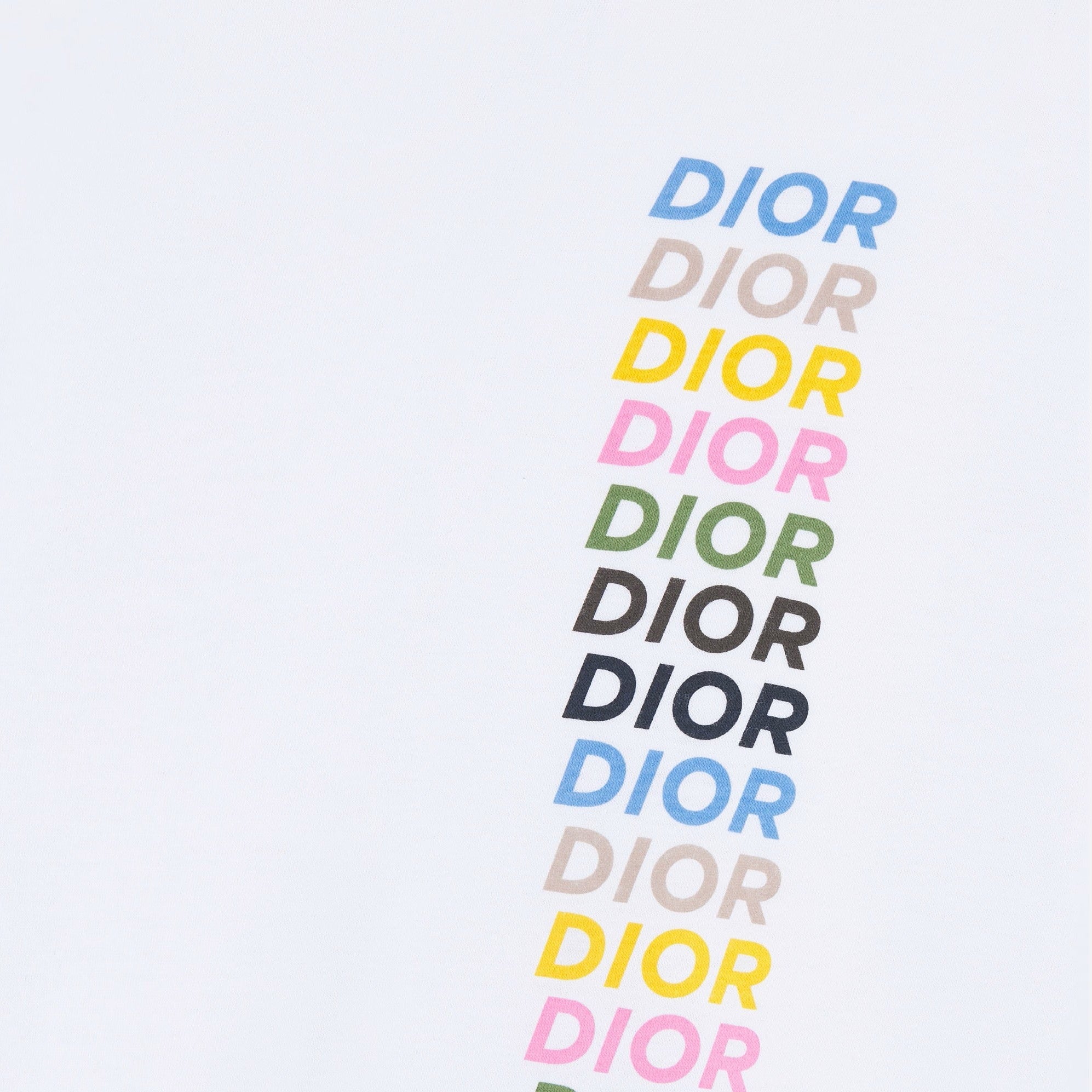 TRICOU ALB RELAXED FIT CU LOGO MULTIPLU