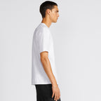 TRICOU ALB RELAXED FIT CU LOGO MULTIPLU