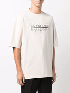 Tricou Retail Therapy cu imprimeu logo, alb