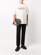 Tricou Retail Therapy cu imprimeu logo, alb