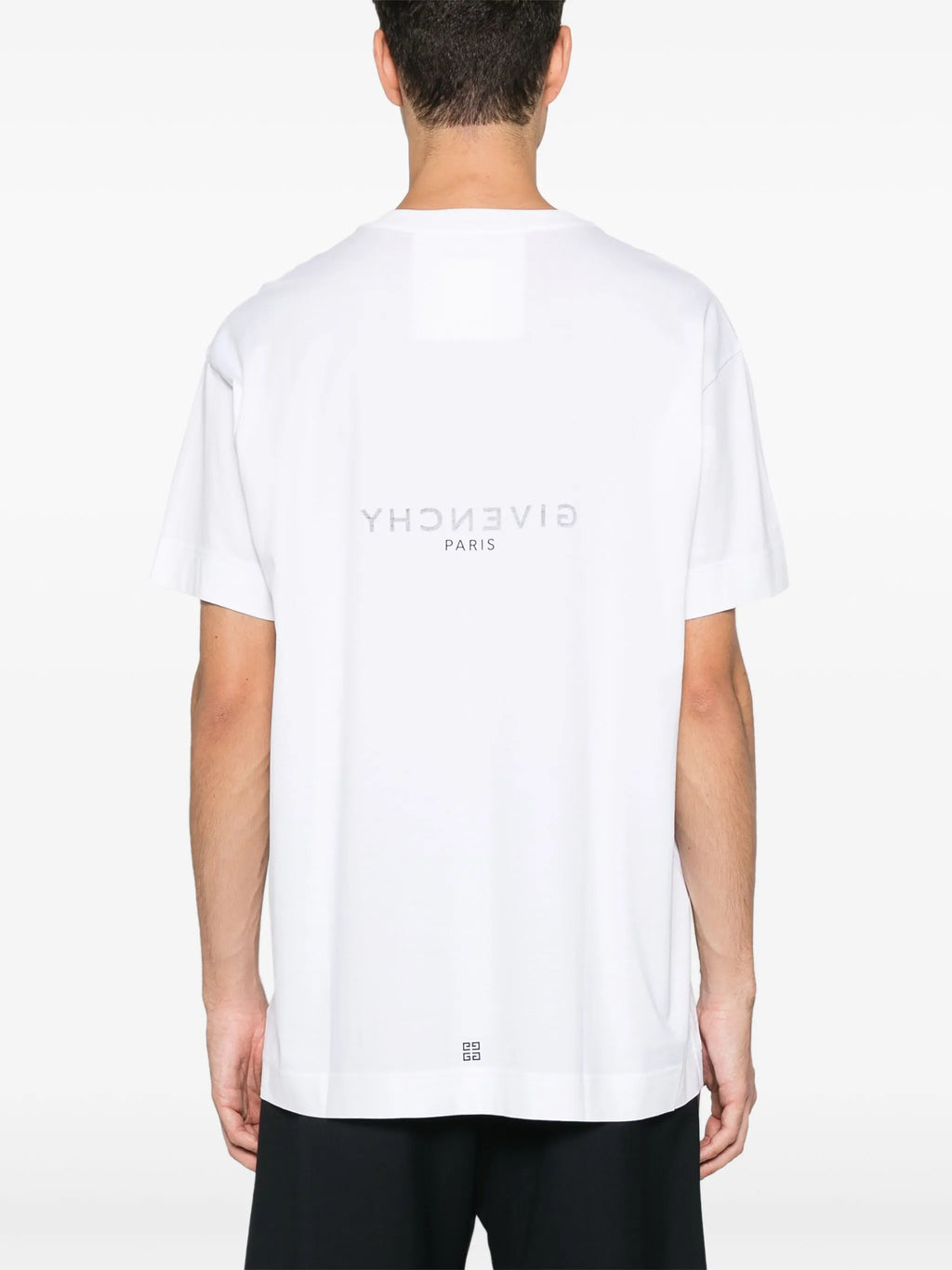 Tricou alb supradimensionat Reverse
