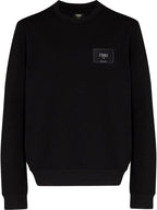 FND logo-patch crew-neck black sweatshirt - Styledistrict