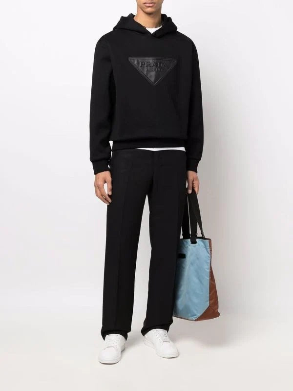 PRD triangle logo patch Black hoodie - Styledistrict