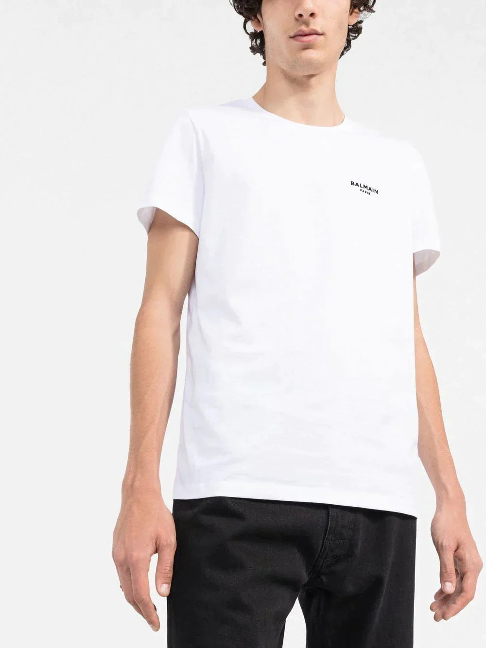 BLM Chest-Logo Crewneck White T-shirt - Styledistrict