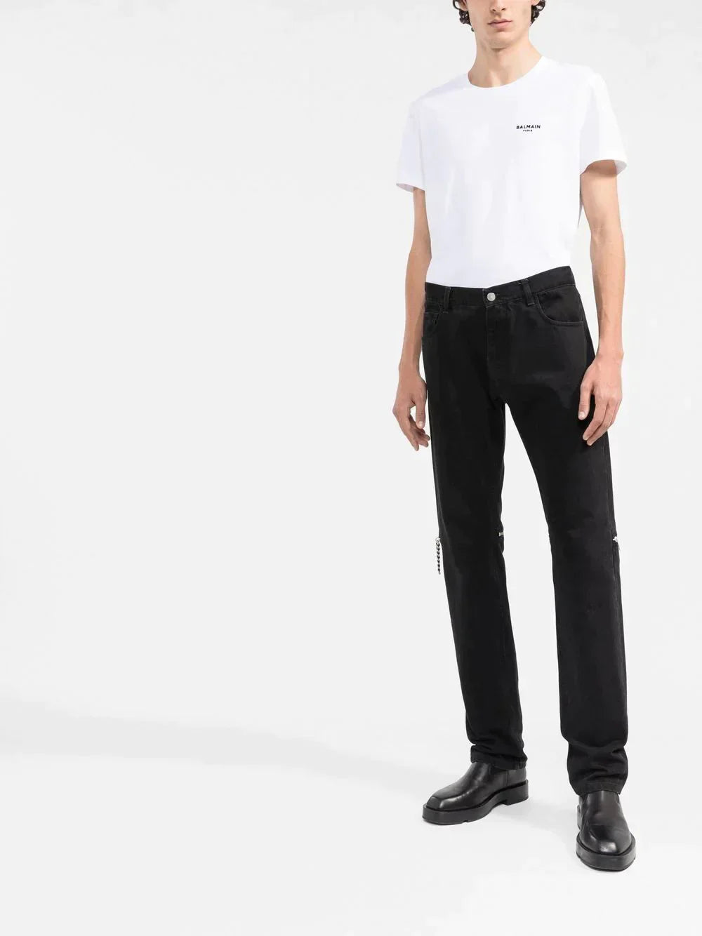 BLM Chest-Logo Crewneck White T-shirt - Styledistrict