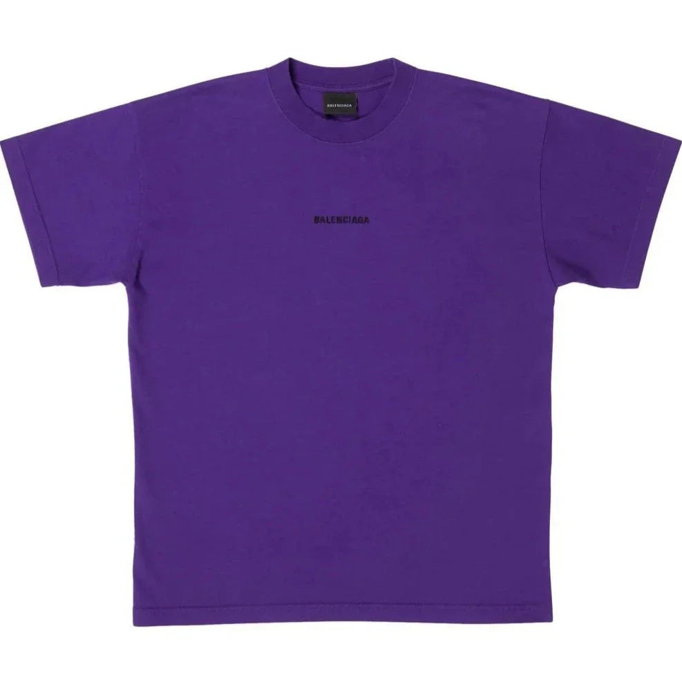 Tricou cu logo brodat violet