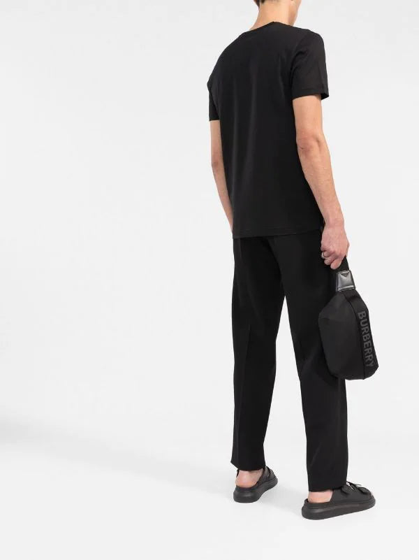 DG Logo Patch Black Cotton T-shirt - Exclusive Wear
