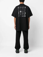 Archives Logos-print Black Cotton T-shirt - Exclusive Wear