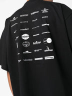 Archives Logos-print Black Cotton T-shirt - Exclusive Wear