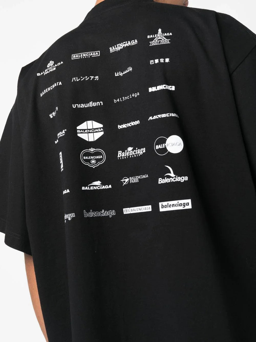Archives Logos-print Black Cotton T-shirt - Exclusive Wear