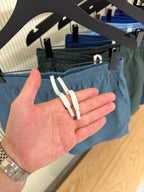 Blue Monogram Elastic Waist Swim Shorts