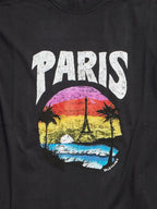 Tricou negru cu logo Paris Tropical