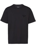 Black Cotton Logo Patch T-shirt