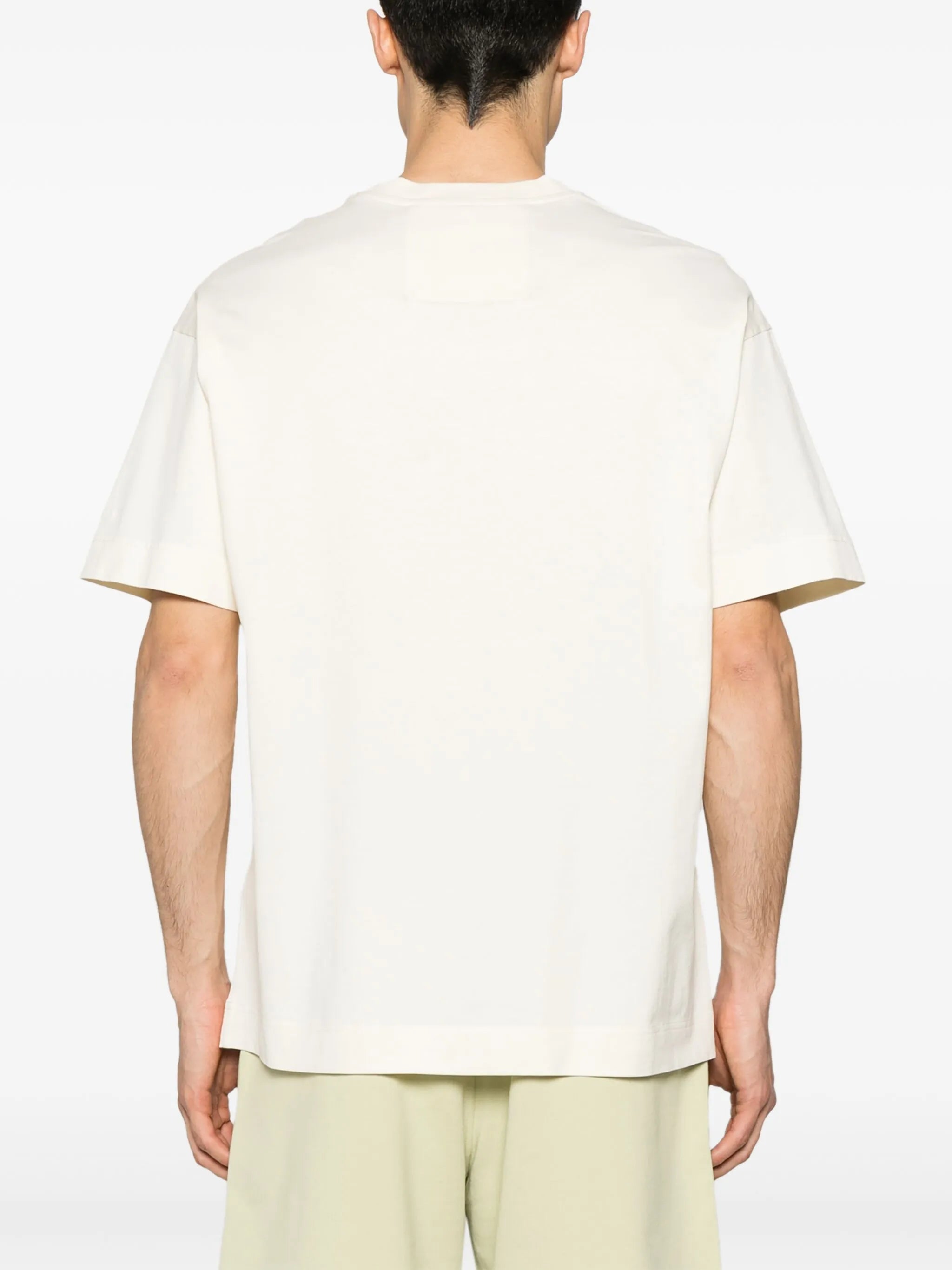 Tricou alb cu broderie logo 4G