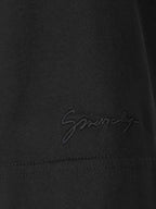 Tricou negru cu broderie logo 4G