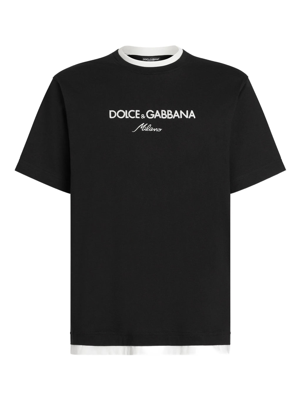 Tricou din bumbac negru cu logo brodat
