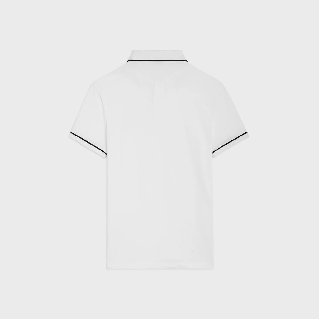 TRICOU POLO CLASIC ALB DIN JERSE DE BUMBAC