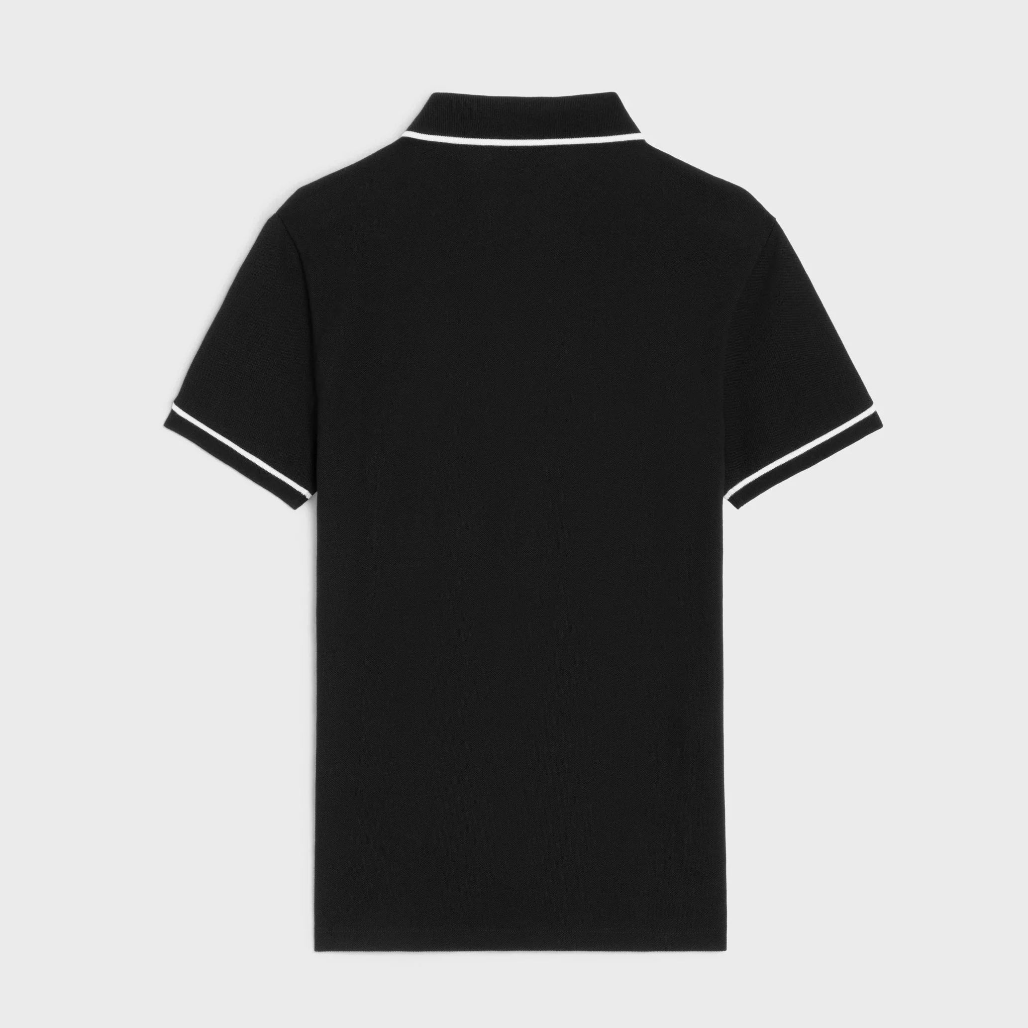 TRICOU POLO NEGRU CU BRODERIE TRIOMPHE