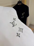 Monogram Sashiko Embroidery White T-shirt