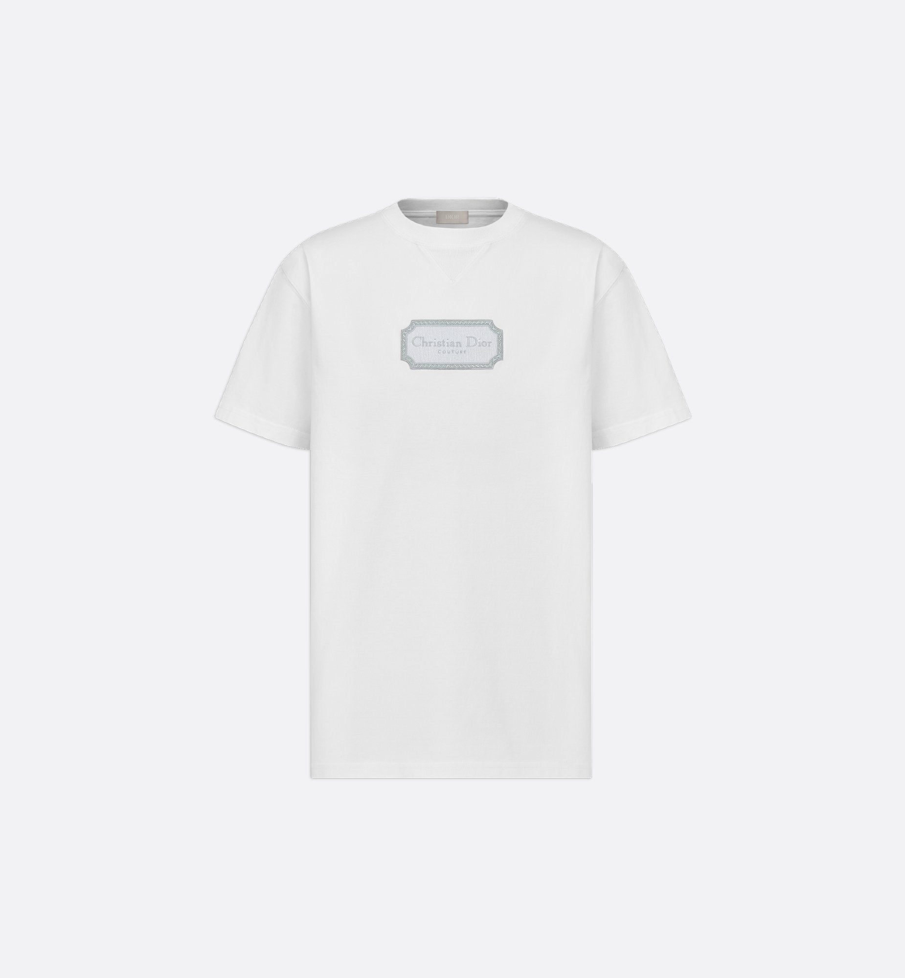 Tricou alb Couture Relaxed Fit cu broderie