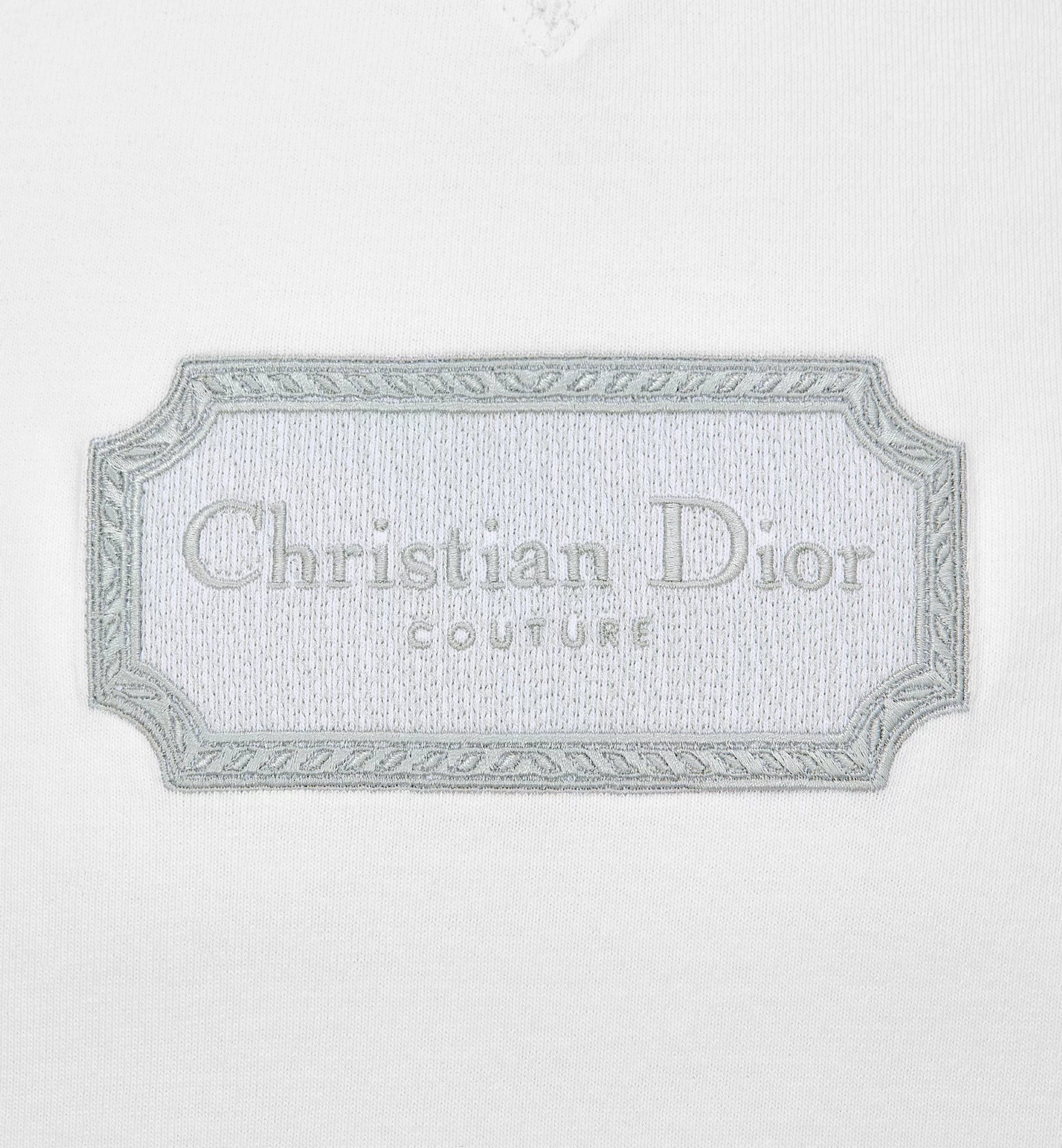 Tricou alb Couture Relaxed Fit cu broderie