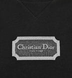 Tricou negru Couture Relaxed Fit cu broderie