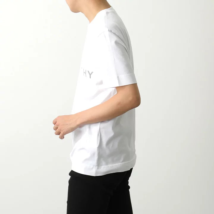 Tricou alb slim fit cu imprimeu logo reflectorizant