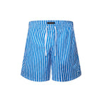 LV Patch Blue and White Stripes Swim Shorts