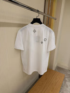 Monogram Sashiko Embroidery White T-shirt