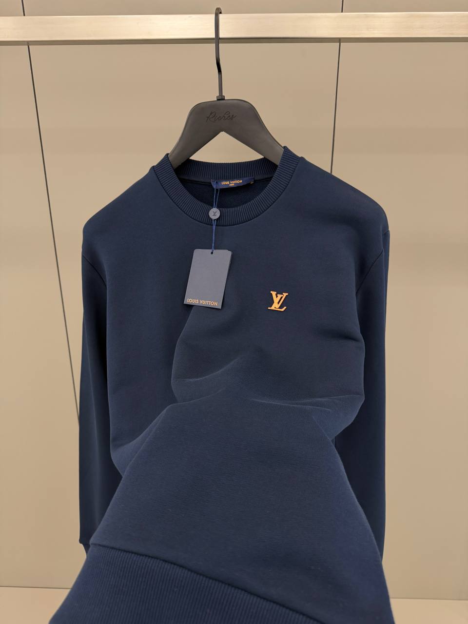 LV Patch Navy Blue Sweatshirt