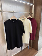 Black T-shirt with Logo Embroidery