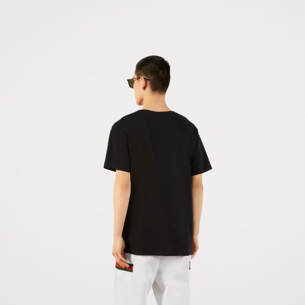 Tricou negru GG Interlocking