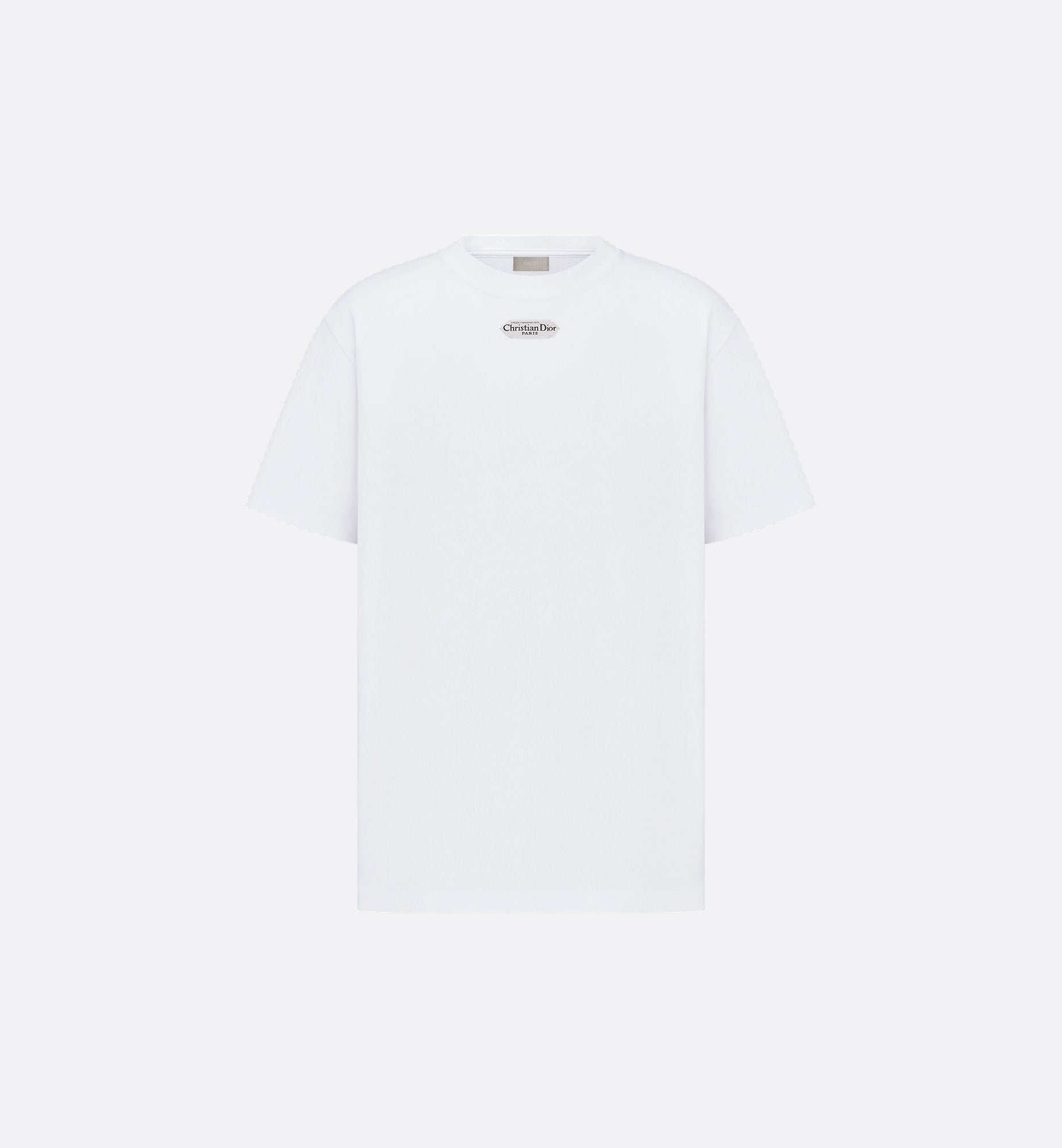 Tricou Relaxed Fit Alb cu Etichetă