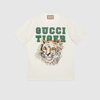 GUC Tiger logo print White T-shirt - Styledistrict