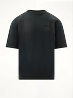 Black T-shirt with Logo Embroidery