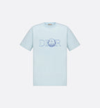 Tricou Hylton Nel brodat, de culoare albastră