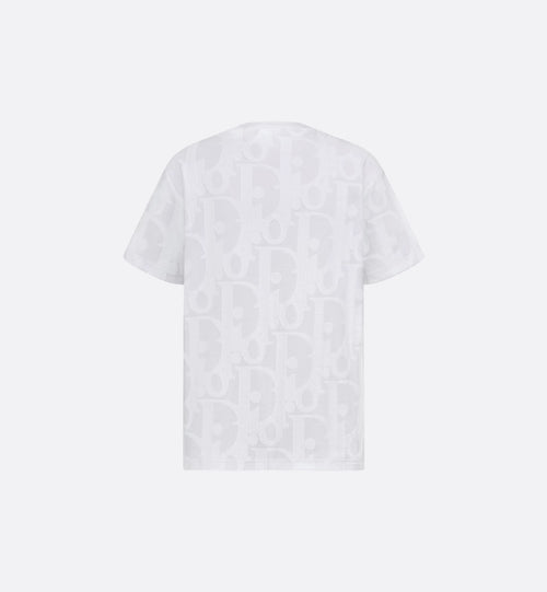 Tricou alb fil coupé oblic pe toată suprafața