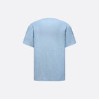 Tricou Allover Oblique fil coupé albastru